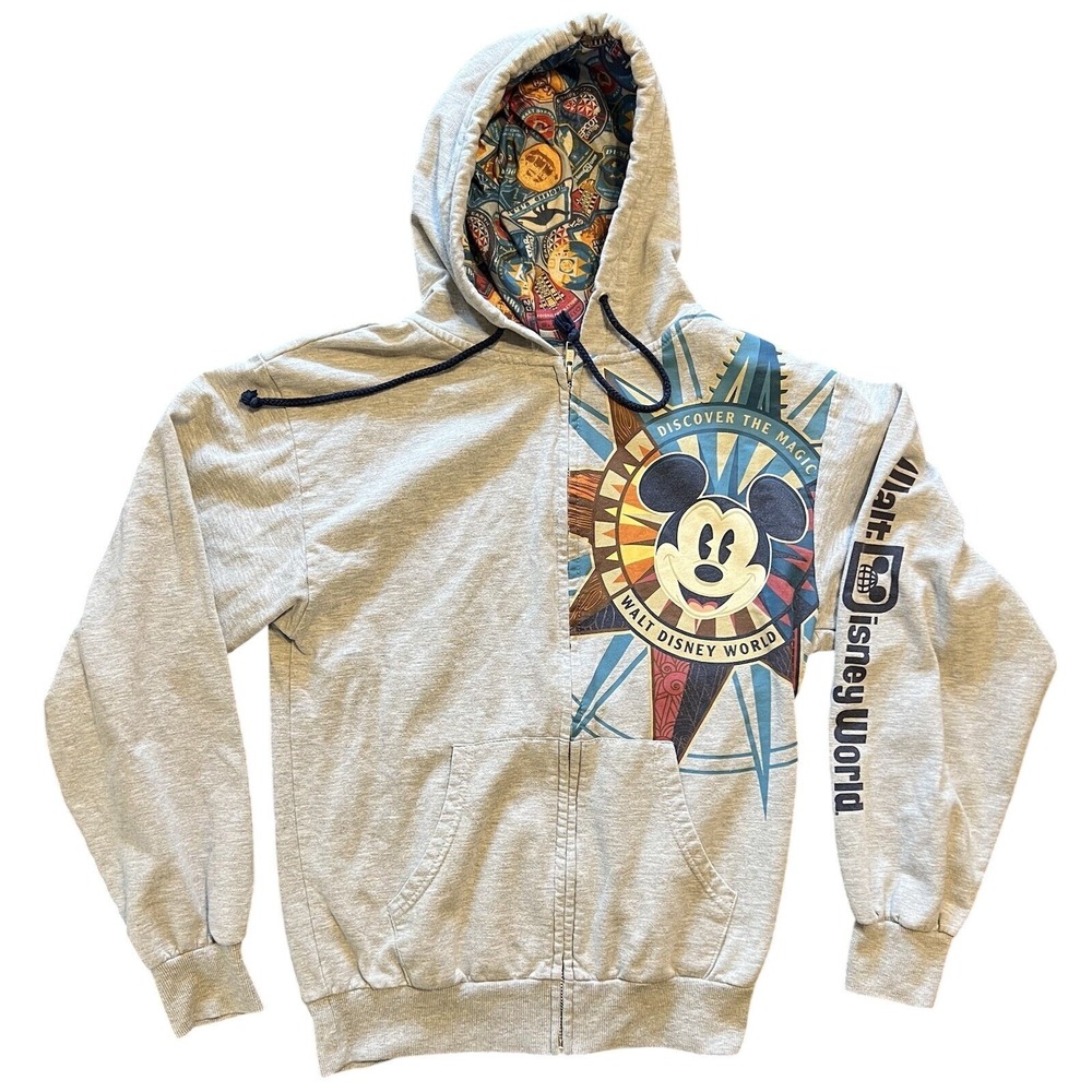Disney Parks Sweater Hoodie Walt Disney World Small gray graphic discover Magic